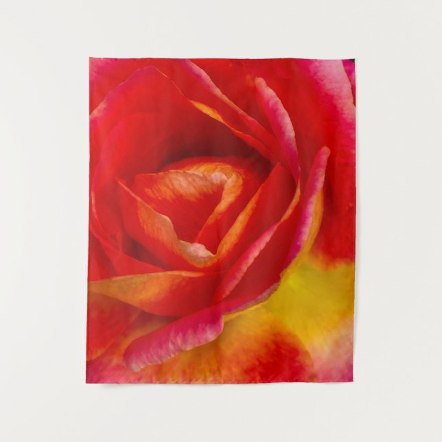 Tapete De Parede Rosa Amarela e Vermelha (Frente)
