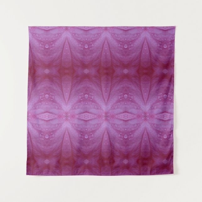 Tapete De Parede Rosa Rosa Rosa Rosa Ikat Também Pouf (Frente)