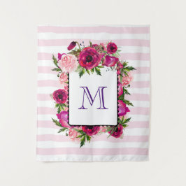 Tapete De Parede Rosa Rosa Rosa Rosa Rosa Rosa Rosa e Buquê Floral 