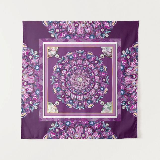 Tapete De Parede Rosace vermelho cardinal (Frente)