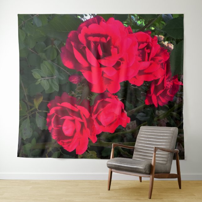 Tapete De Parede Rosário de Rosas Vermelhas (In Situ (Horizontal))