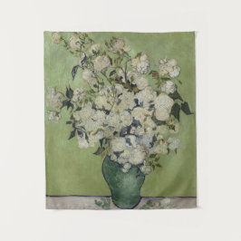 Tapete De Parede Rosas cor-de-rosa-vida em um vaso de Van Gogh