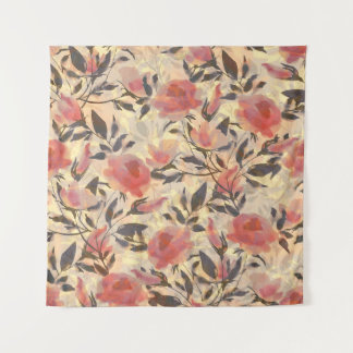 Tapete De Parede rosas selvagens primavera: padrão de aquarelas.