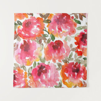 Tapete De Parede Rosas vermelhas Shabby, padrão perfeito.