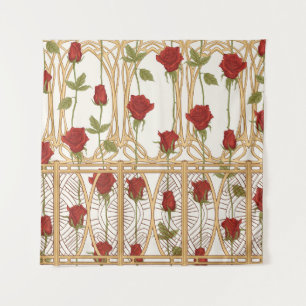 Tapete De Parede Rosas Vintage padrão sem falhas, fundo na arte