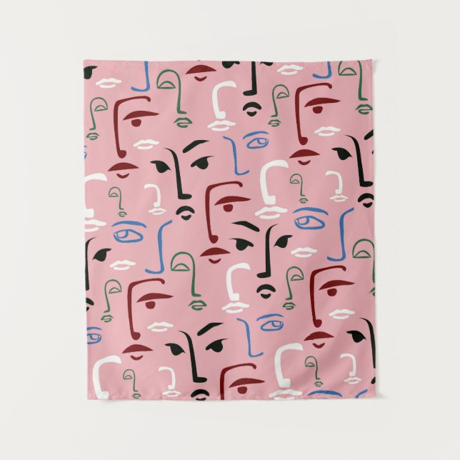 Tapete De Parede Rostos monocromáticos (Frente)