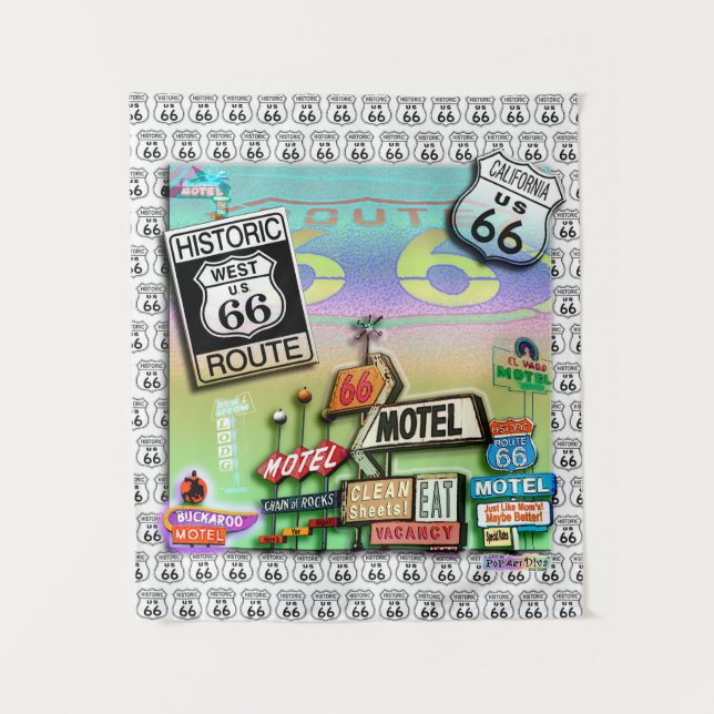 TAPETE DE PAREDE ROTA 66 (Frente)