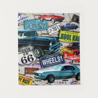 Tapete De Parede Rota 66, Carros vintage, Viagens Rodoviárias