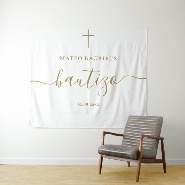 Tapete De Parede Roteiro Fantasia Bautizo Batismo Espanhol Neutro D (In Situ (Horizontal))