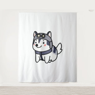 Tapete De Parede Rouco Piloto Cão Lover Malamute