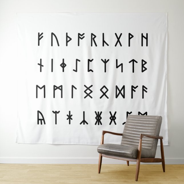 Tapete De Parede Runic Alphabet [Futhorc] (In Situ (Horizontal))