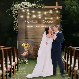 Tapete De Parede Rustic Cowboy Sunflower Western Weddrop