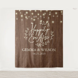 Tapete De Parede Rustic Felly Ever Após Casamento De Luzes De Corda