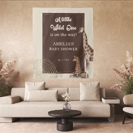 Tapete De Parede Safari Giraffe Wild Adventure Chá de fraldas