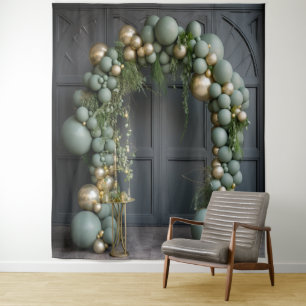 Tapete De Parede Sage Green Balloon Arch