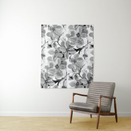 Tapete De Parede Sakura Japonesa Cherry Tree Black and White