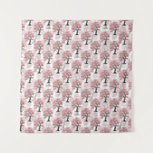 Tapete De Parede Sakura Pink Chersom Tree Design