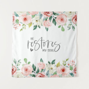 Tapete De Parede Salm 23:3 Ele Restaura minha Bíblia de Alma Verso 