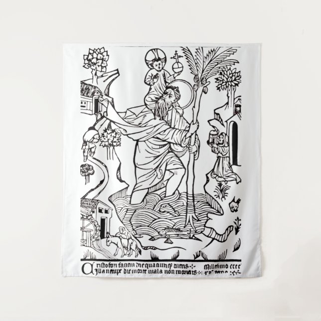 Tapete De Parede Santo Católico Romano Christopher (Frente)