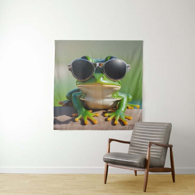 Tapete De Parede Sapo engraçado com óculos de sol (In Situ)