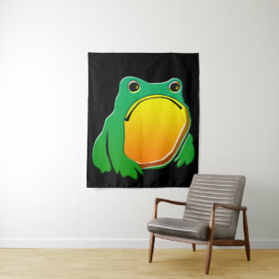 Tapete De Parede Sapo rabugento desenhando arte japonesa por Matsum