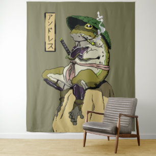 Tapete De Parede Sapo Samurai: Guardião do Lótus