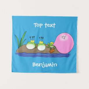 Tapete De Parede sapos engraçados bonitos ilustram desenhos animad