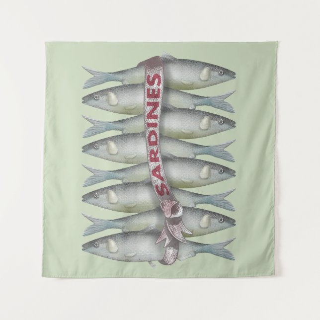 Tapete De Parede Sardinhas frescas (Frente)