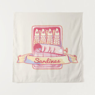 Tapete De Parede Sardinhas numa lata