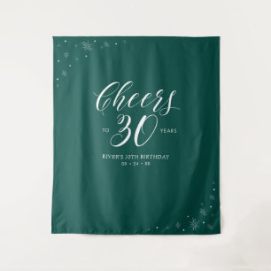 Tapete De Parede Saudações aos 30 anos Green & White 30º Aniversári