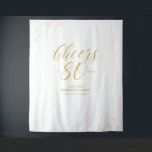 Tapete De Parede Saúde a 80 anos | Festa de aniversário Dourada<br><div class="desc">Esta tapeçaria moderna é perfeita para uma festa de aniversário temática de cor de ouro-chico. Sua convidada vai gostar de tirar uma foto com este sofisticado pano de fundo da festa e lembrar do seu dia especial. O design apresenta a tipografia do ouro " Anima-se até 80 anos " e...</div>