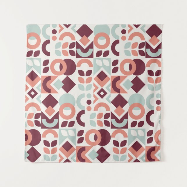 Tapete De Parede Scandinavian pattern design. Simple modern retro b (Frente)