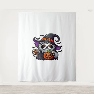Tapete De Parede Scary Halloween Sloth Witch Hat Costume Spooky Sea