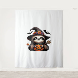 Tapete De Parede Scary Halloween Sloth Witch Hat Costume Spooky Sea