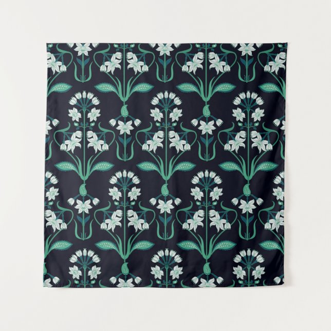 Tapete De Parede seamless abstract art nouveau floral pattern (Frente)