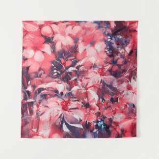 Tapete De Parede seamless abstract flowers, oil painting style, ill