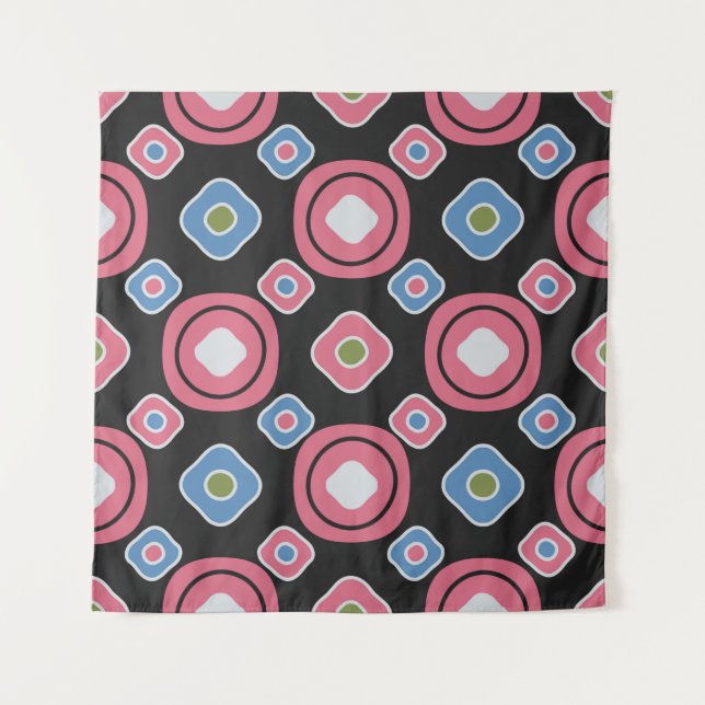 Tapete De Parede Seamless abstract pattern with the image of oval g (Frente)