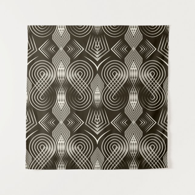 Tapete De Parede Seamless antique art deco pattern ornament. Geomet (Frente)