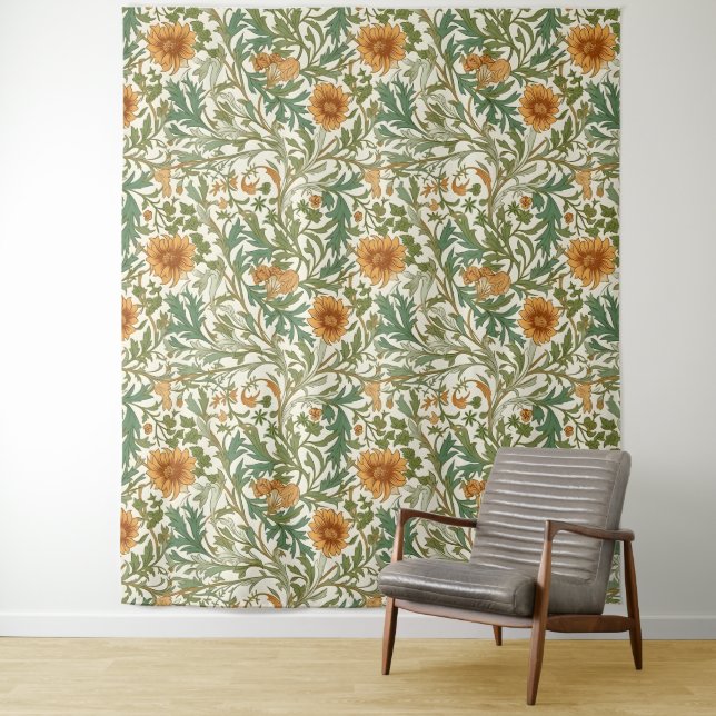 Tapete De Parede Seamless Arts and Crafts style repeating pattern (In Situ)