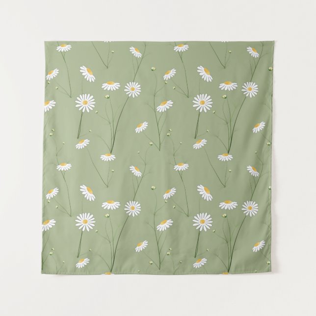 Tapete De Parede Seamless floral pattern background with cosmos flo (Frente)
