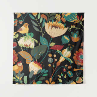 Tapete De Parede Seamless floral textile pattern. Floral fantasy wi