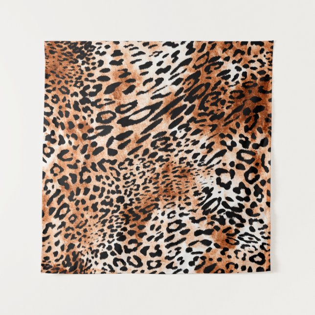 Tapete De Parede Seamless leopard pattern, african animal print (Frente)