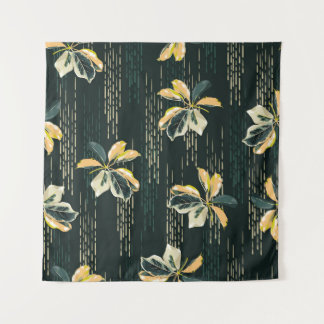 Tapete De Parede Seamless pattern Botanical VARIEGATED PLANTS, leav