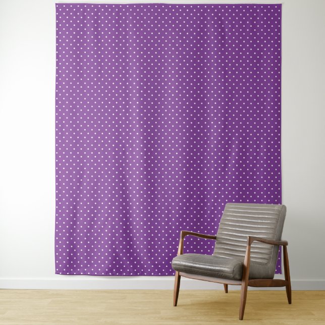 Tapete De Parede Seamless purple background polka dot pattern  (In Situ)
