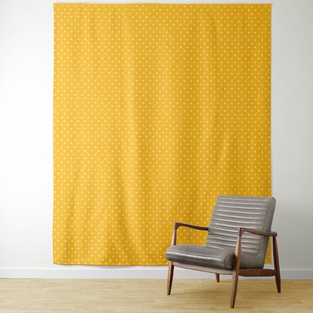 Tapete De Parede Seamless yellow-orange  polka dot  pattern  (In Situ)