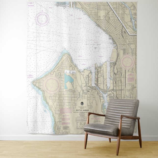 Tapete De Parede Seattle Harbour - Baía de Elliott e Via Navegável  (In Situ)