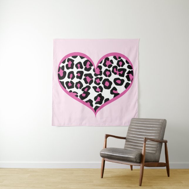 Tapete De Parede Selvagem em Heart Leopard Print (In Situ)