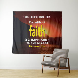 Tapete De Parede SEM FÉ Hebreus 11:6 Igreja Cristã
