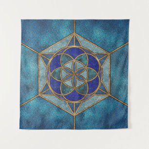 Tapete De Parede Sementes da vida Ornamento Mosaico