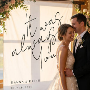 Tapete De Parede Sempre Foi Você Faixa de Assinatura de Casamento